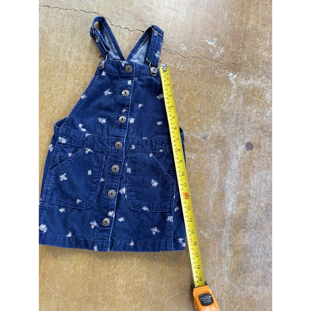 Oshkosh Shortall Jumpers Overalls Corduroy Skirt Floral Vestbak B'gosh Girl (4T)